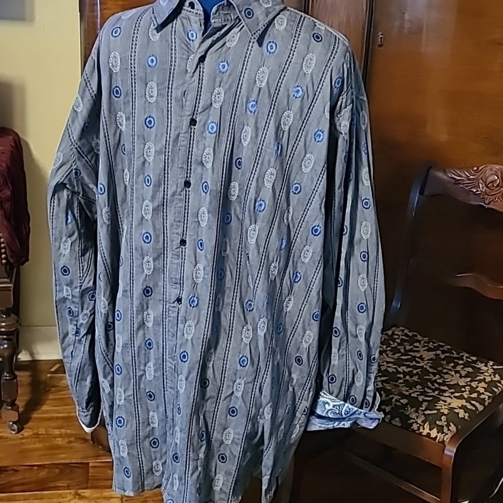 Visconti big & tall men's button down shirt sz.3XL. (#1357)
